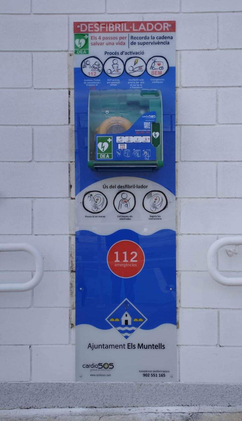 els muntells DEA desfibilador farmaciola