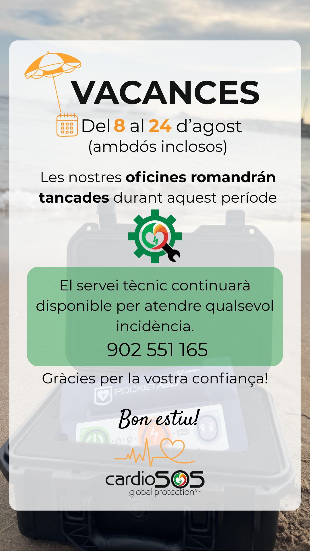 Aviso de vacaciones